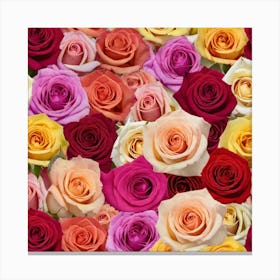 Colorful Roses Background 33 Canvas Print