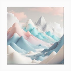 Firefly An Illustration Of A Beautiful Majestic Cinematic Tranquil Mountain Landscape In Neutral Col (61) Canvas Print