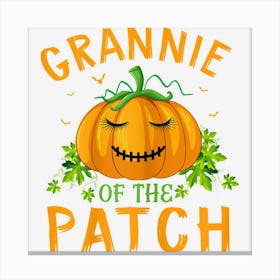 Womens Grannie Of The Patch Funny Group Matching Halloween Costume Canvas Print