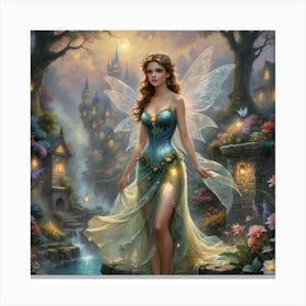 Fairy In The Forest 4 Canvas Print