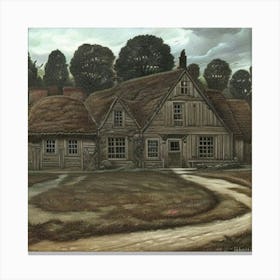 Large wooden house Canvas Print