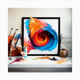 ((( Capture Dynamic Splashes Of Art In A Flying Fa (1) Canvas Print