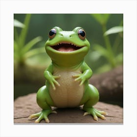 Funny Frog 1 Canvas Print