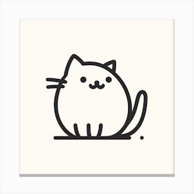 Cute Kawaii Cat Canvas Print