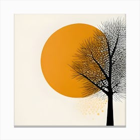 Tree In The Sun Abstract Canvas Print