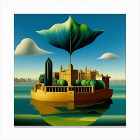 City On Water Canvas Print