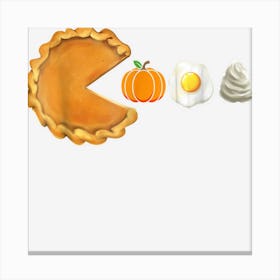 Pumpkin Pie Thanksgiving Day Pumpkin Puree Egg Costume Canvas Print