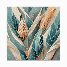 Firefly Beautiful Modern Detailed Botanical Rustic Wood Background Of Sage Herb And Indian Feathers (4) Canvas Print