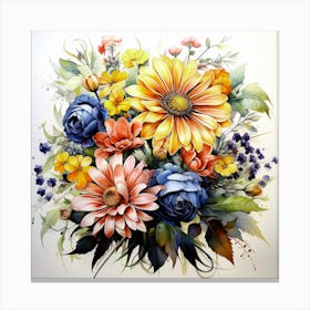 Botanical Explosion Modern Art In Every Petal Canvas Print