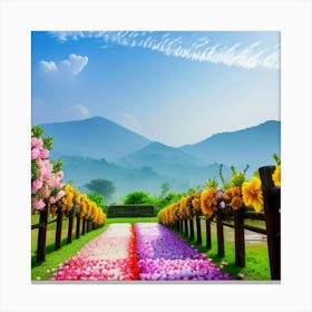 Flowers In The Garden 6 Canvas Print