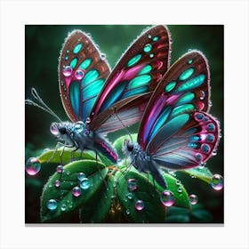 Butterflies In The Rain 1 Canvas Print