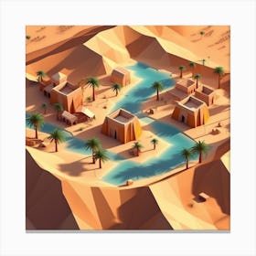 Egyptian Village Canvas Print