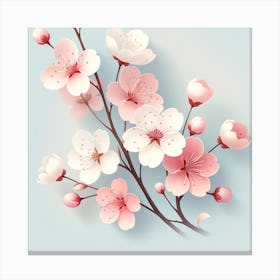 Cherry Blossoms Background Canvas Print