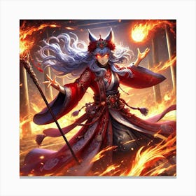 Kaida Crimson Zealot Wrath Canvas Print