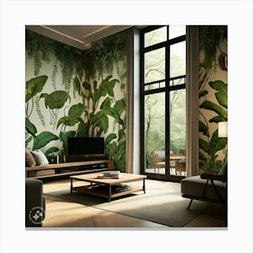 Tropical Living Room Canvas Print