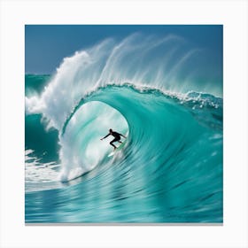 Surfer In The Wave Canvas Print
