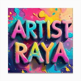 Artist Raya painting Canvas Print