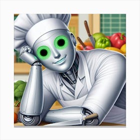 Robot Chef Canvas Print