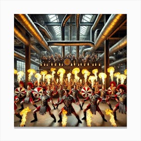 Sovereign Flame Industrial Dance Performance Canvas Print