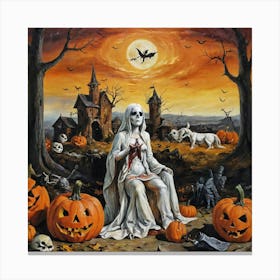 Ghosts Of Halloween Canvas Print