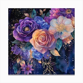 Floral Celestial Galaxy 5 Leinwandbild