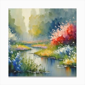 Luminous Flow: A Touch of Loneliness Canvas Print