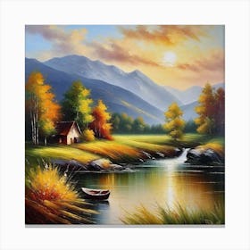 House By The River 1 Canvas Print