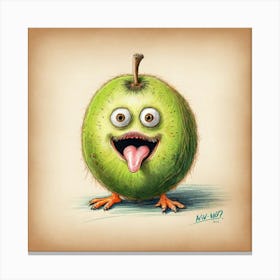 Funny Fruit Cartoon Canvas Print