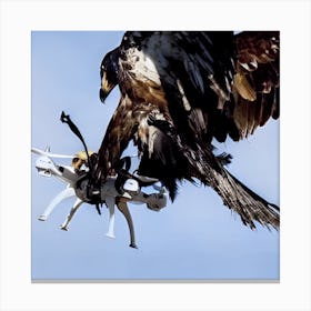 Eagle Flying A Drone Canvas Print