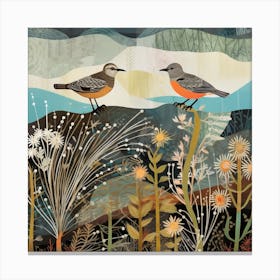 Bird In Nature Dipper 2 Canvas Print
