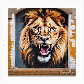 Roaring Lion wall mural Canvas Print