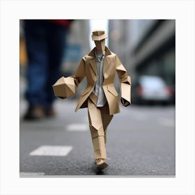 Origami Urban Man 1 Canvas Print