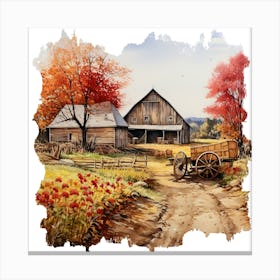 Autumn Farm 4 Canvas Print