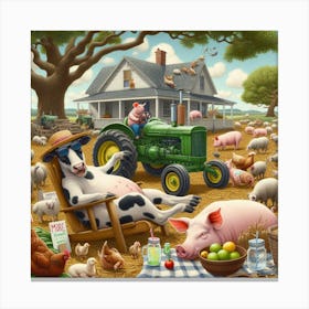 Farm Animals 2 Canvas Print