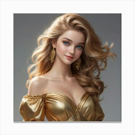 Golden Beauty Canvas Print