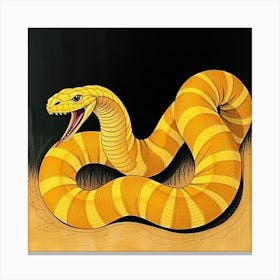 Yellow Cobra Canvas Print