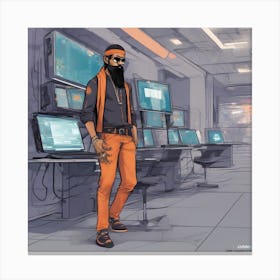 Indian AI Coder 3 Canvas Print