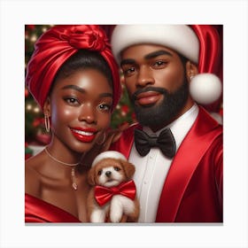 Santa Claus Couple Canvas Print