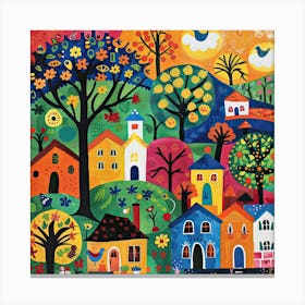 Kids Travel Illustration Spain 4 Canvas Print