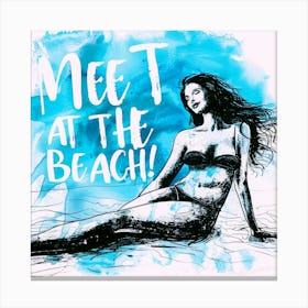 On The Beach - Chillaxing Canvas Print