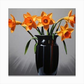 Daffodils In A Vase 1 Canvas Print