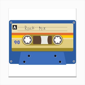 Rock Mix Cassette Record Player Canvas Print