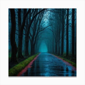 Road In The Fog Canvas Print