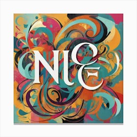 Abstract Nice Typogram Painting Art Print 2 Canvas Print