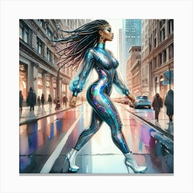 Futuristic Woman-3 Canvas Print