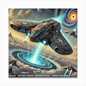 A Detailed Depiction Of Rift Skimmers, Advanced Ho Canvas Print