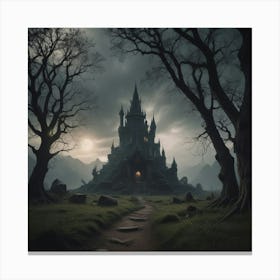 Castle In The Forest Canvas Print