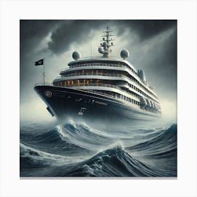 Cruise Ship In Rough Seas 1 Canvas Print