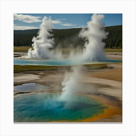 Yellowstone Geyser Canvas Print