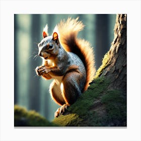 Squirrel In The Forest 203 Canvas Print